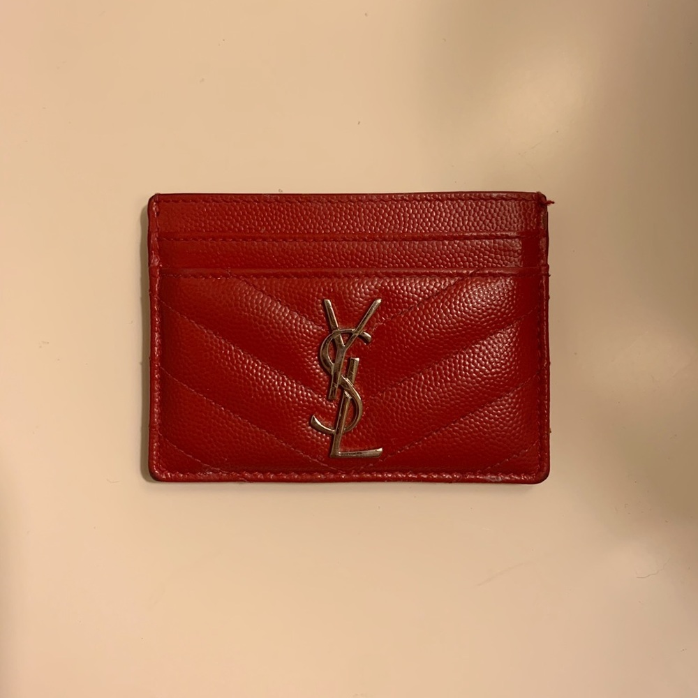 YSL Red Card Holder